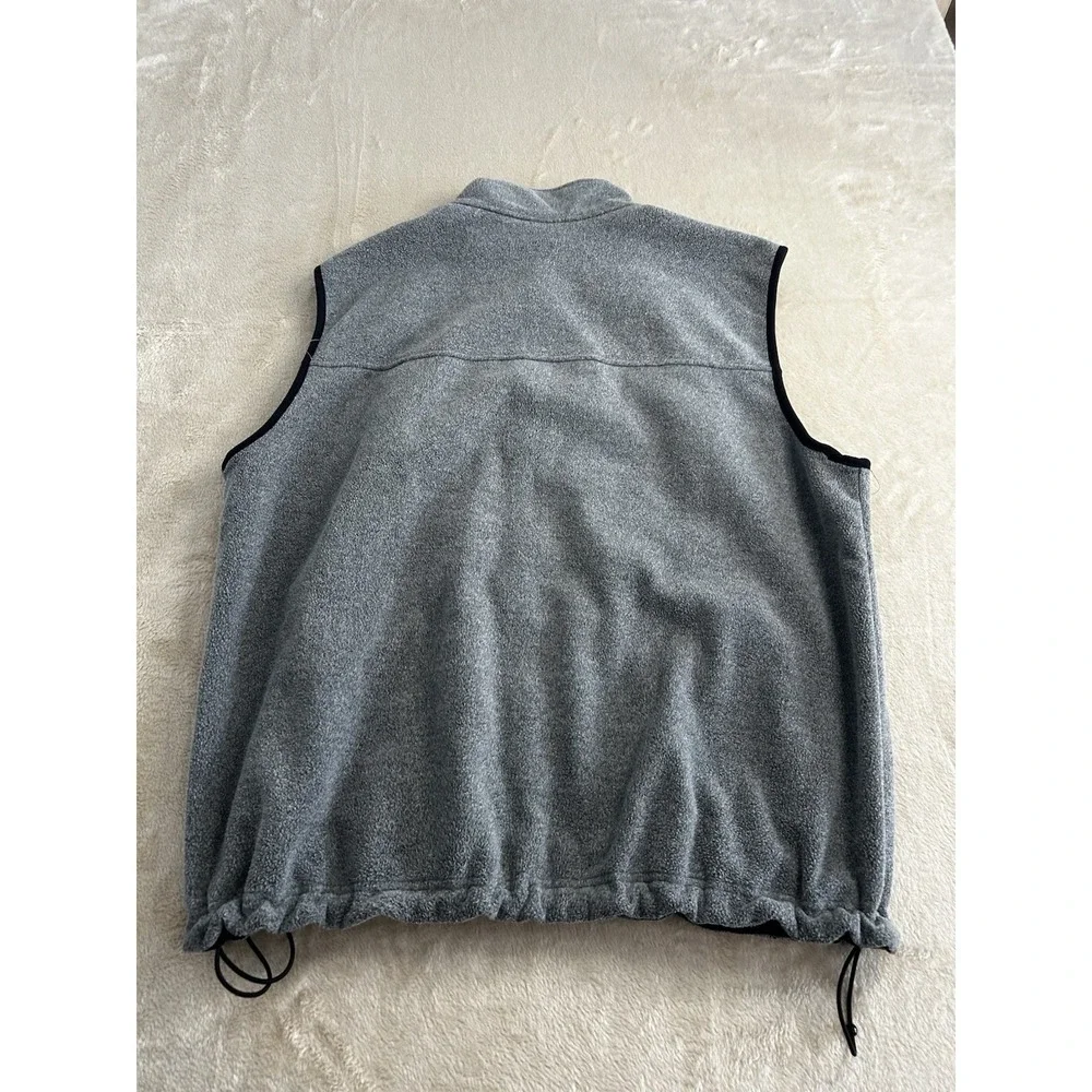 Vintage LL Bean‎ Fleece Vest Mens XL Gray Full Zip Made in USA 90s Gorpcore